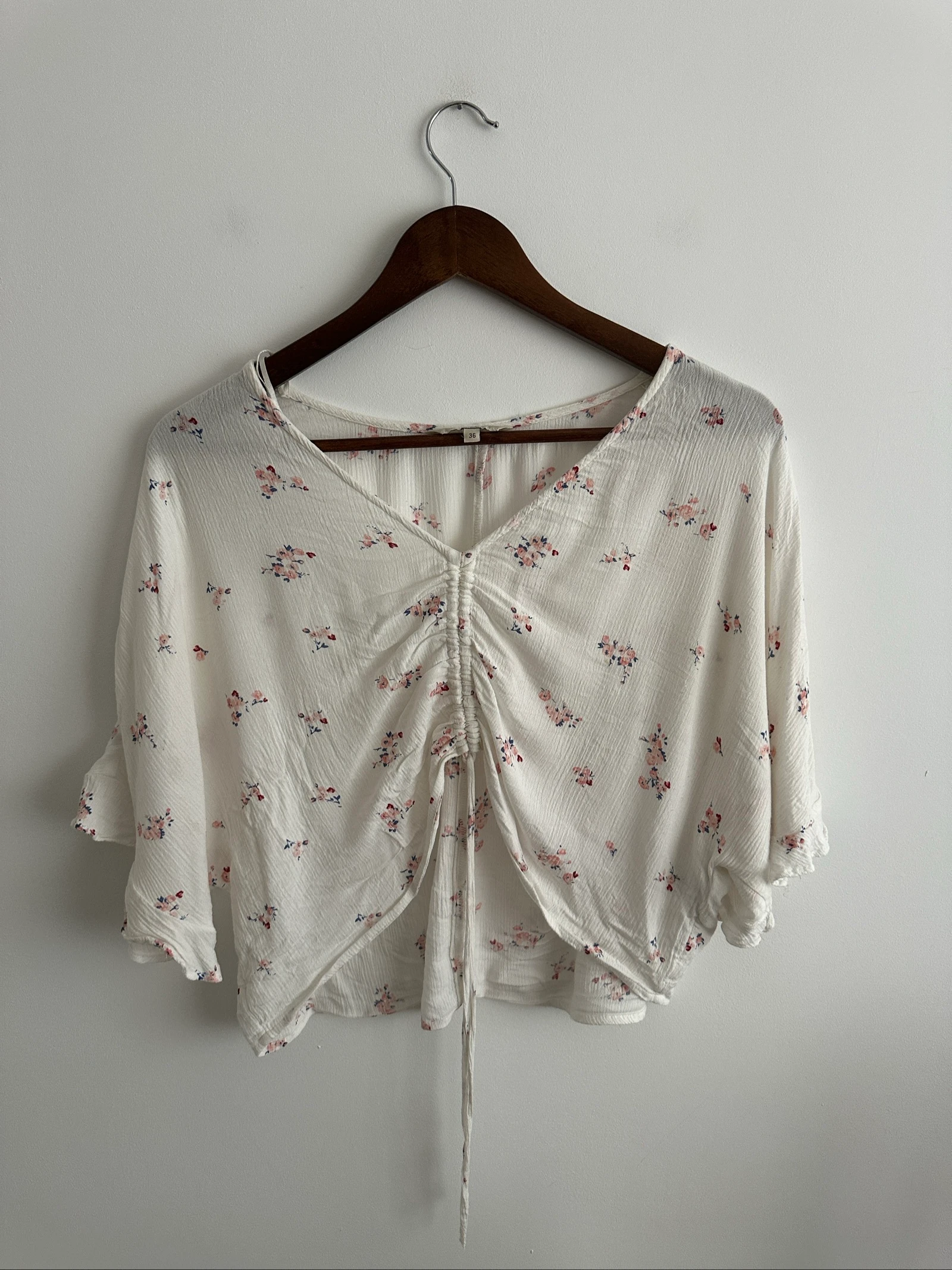 Blusa bohemia flores / Crop top floral Clockhouse (C&A) - Talla S (36)